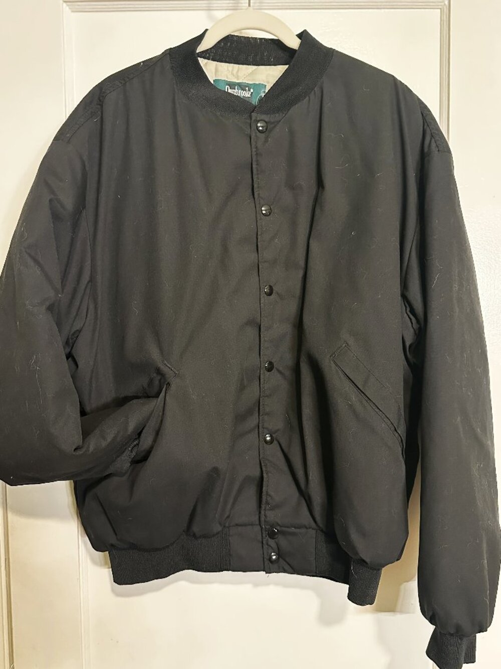 Vintage 80s/90s Dunbrooke Truck Stop Bomber Jacket 2XL Black